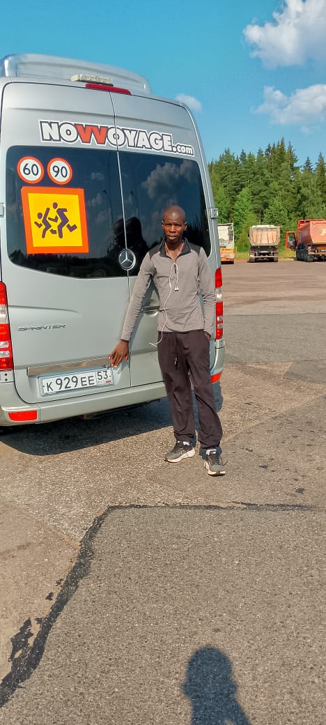 Evans Kibet with van